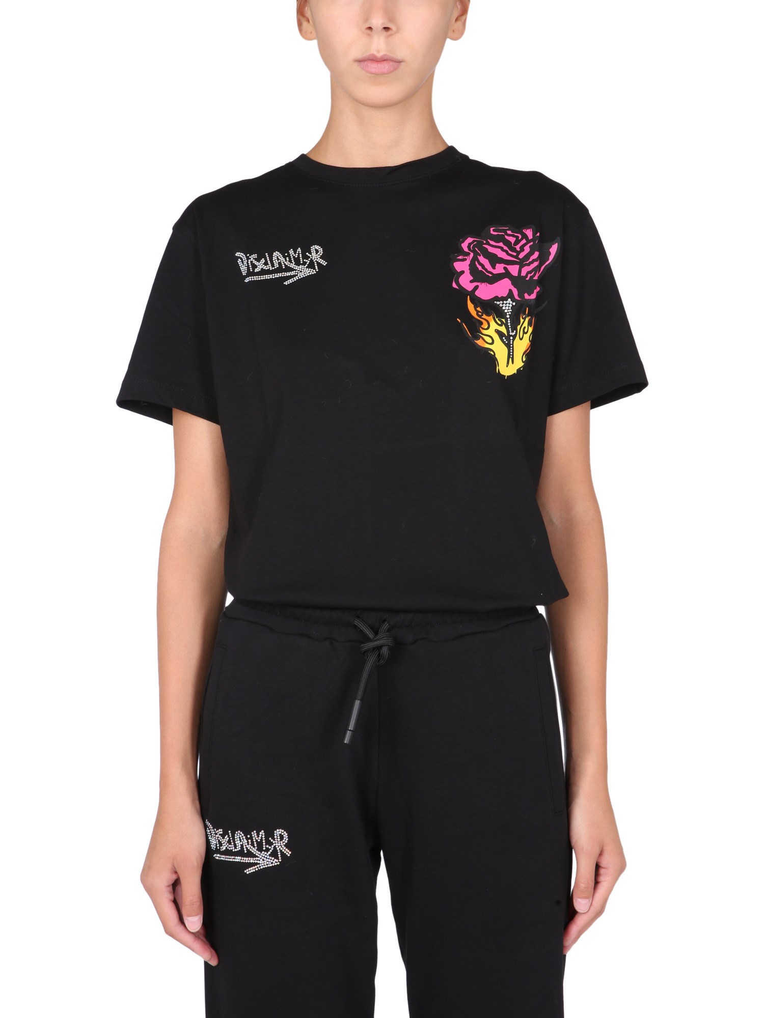 disclaimer t-shirt with crystal logo