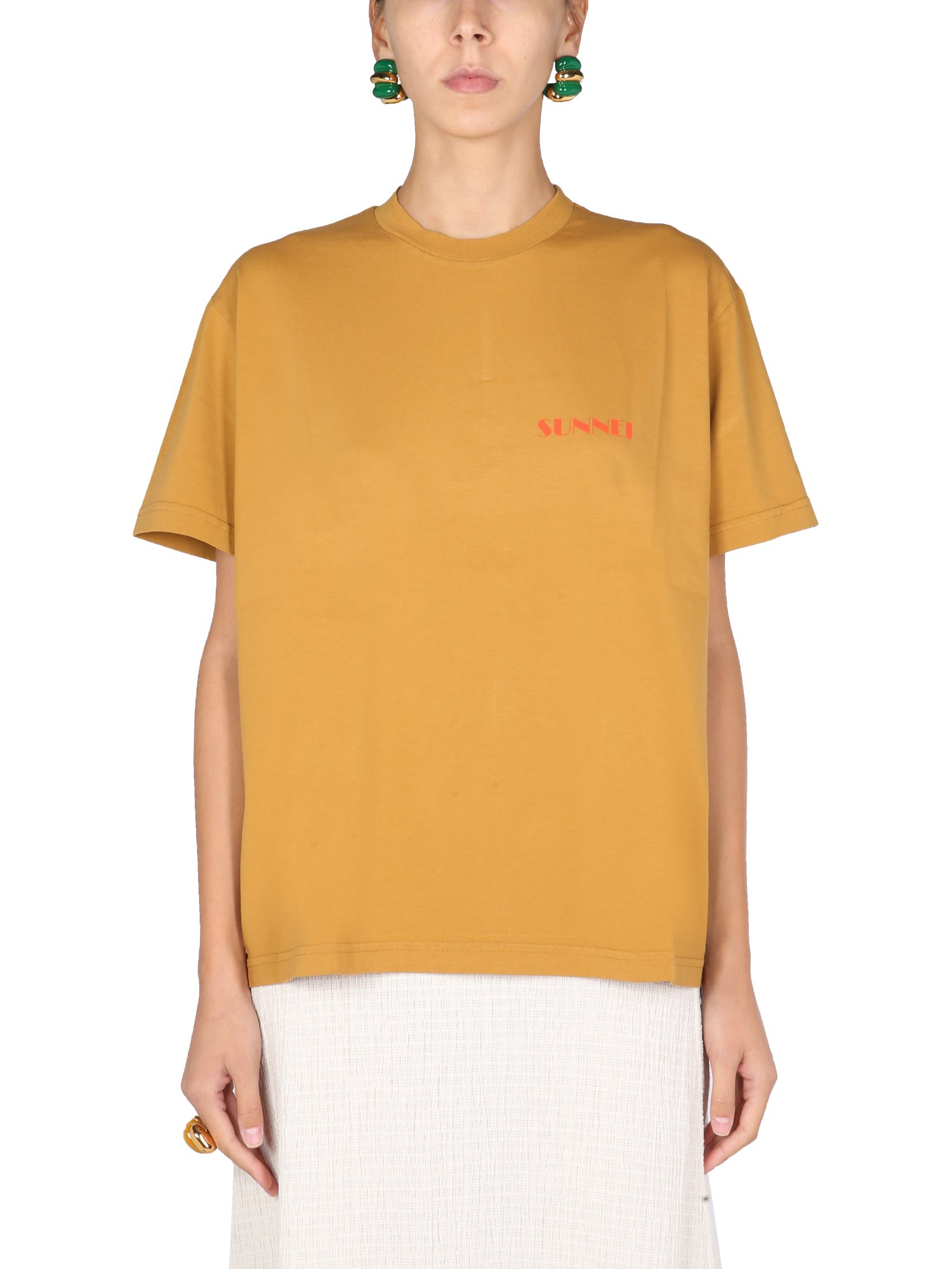 sunnei t-shirt with mini logo print
