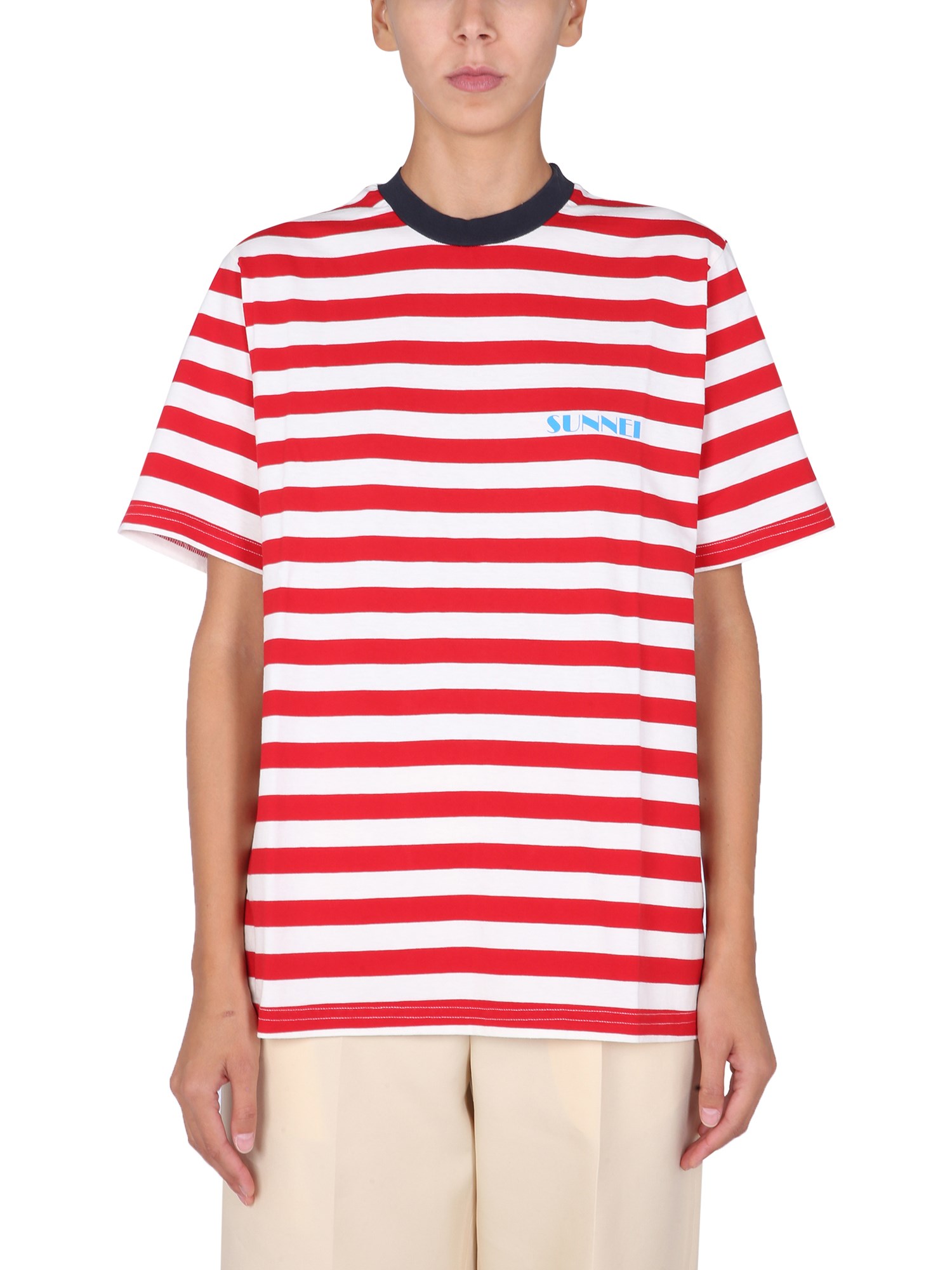 sunnei x eleonora bonucci t-shirt with mini logo