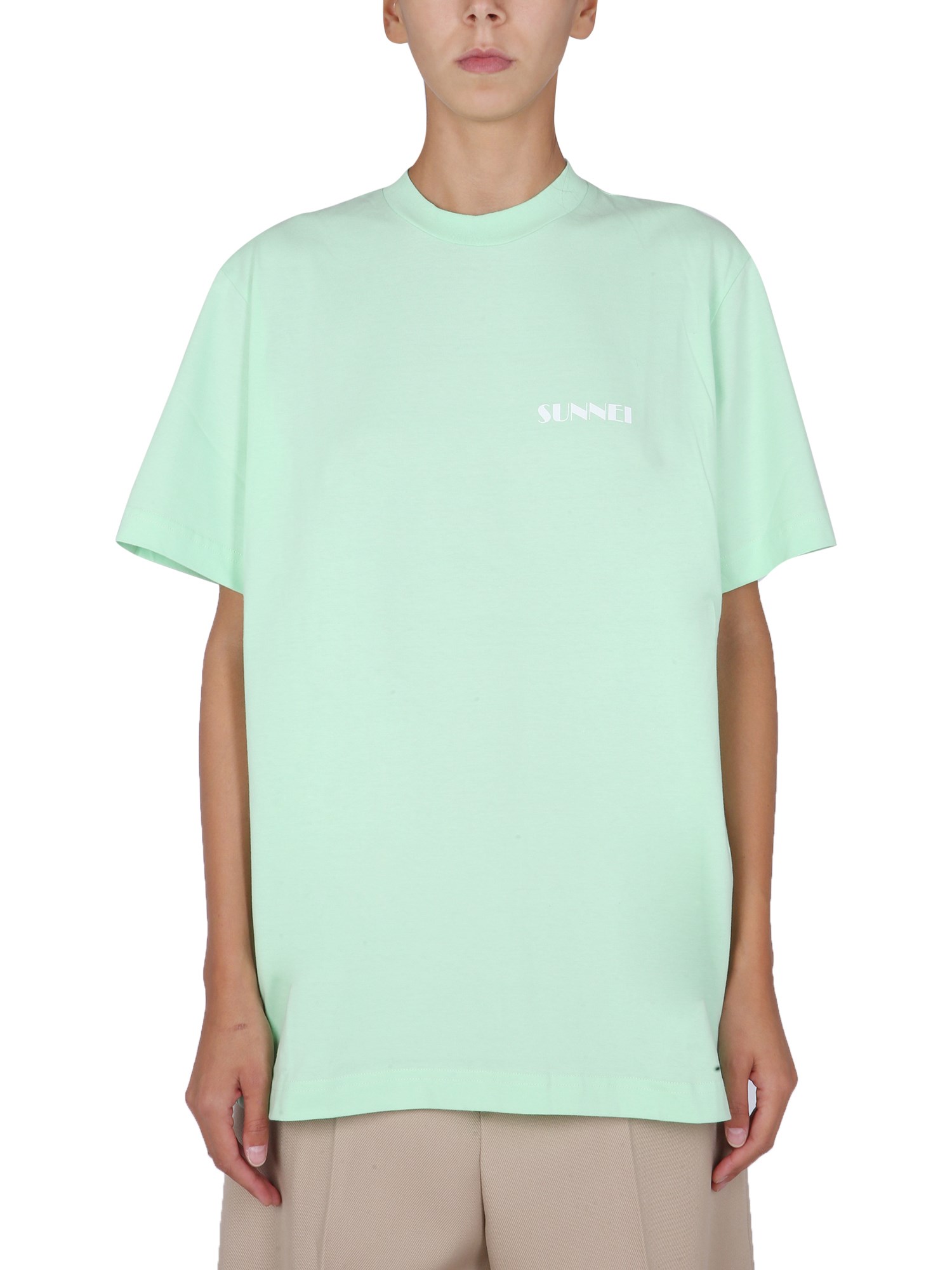 sunnei x eleonora bonucci t-shirt with mini logo