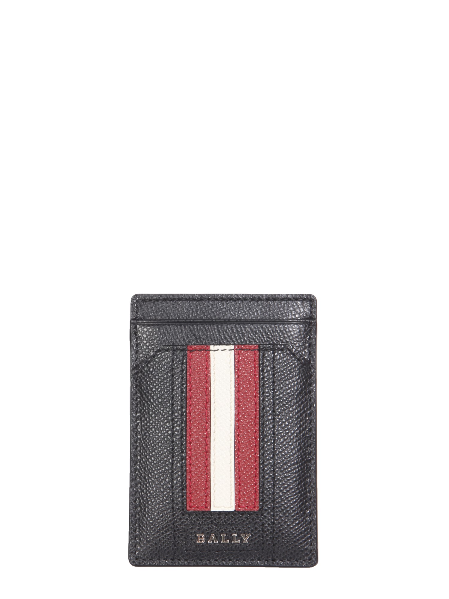 bally hammered leather card holder