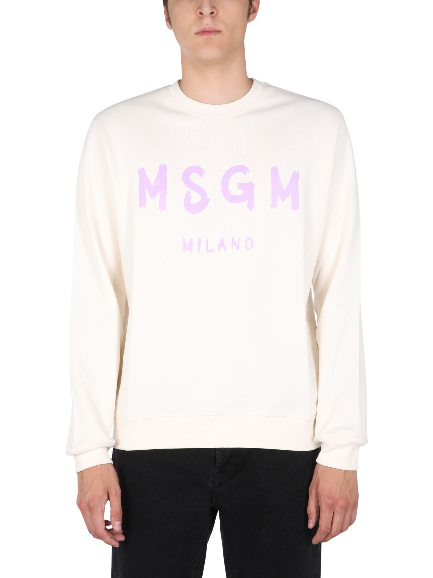 msgm sweatshirt with brushed logo