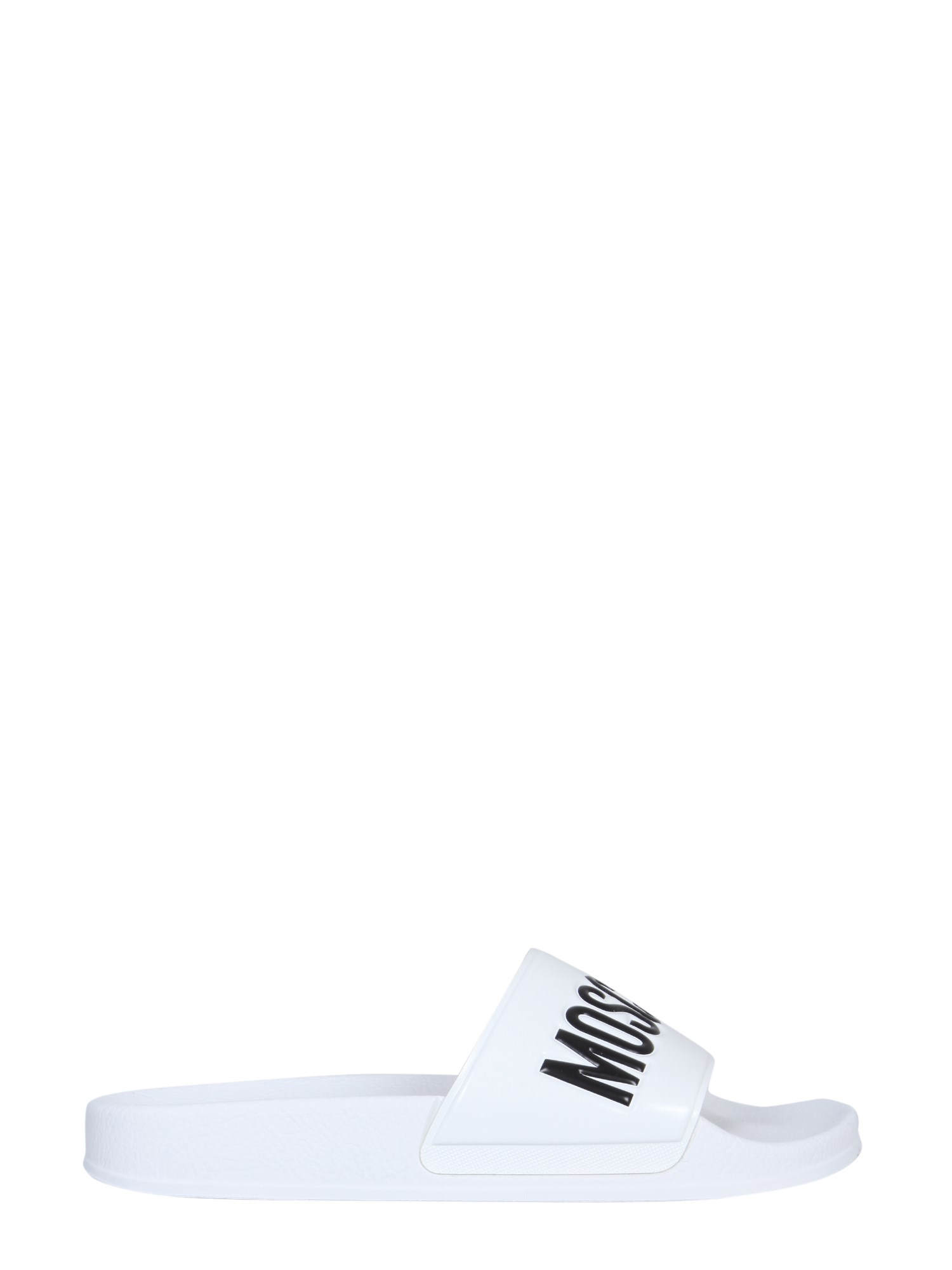 moschino rubber slide sandals