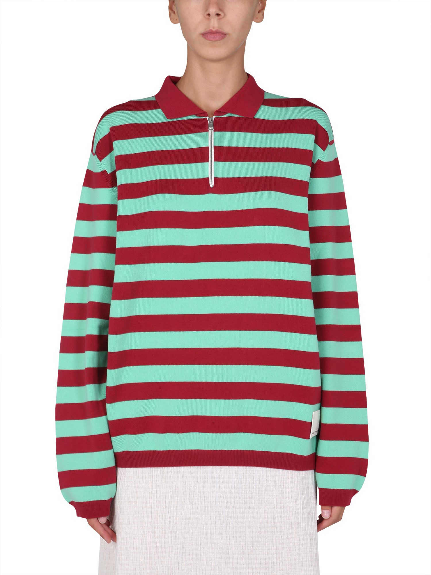 sunnei x eleonora bonucci half zip polo