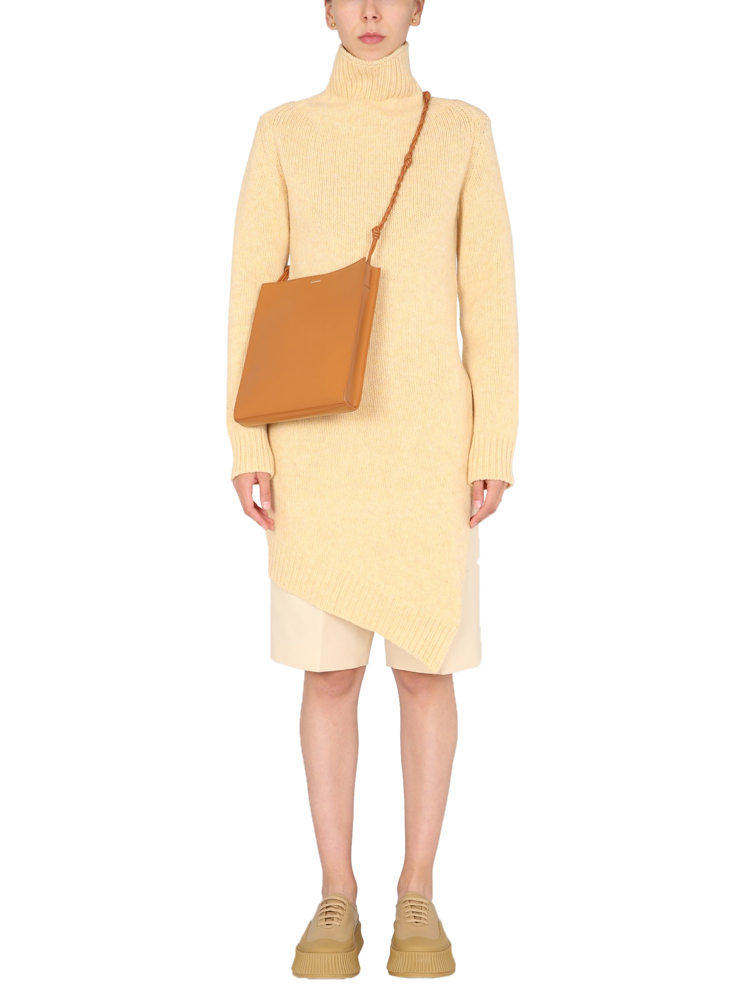 jil sander long asymmetric sweater