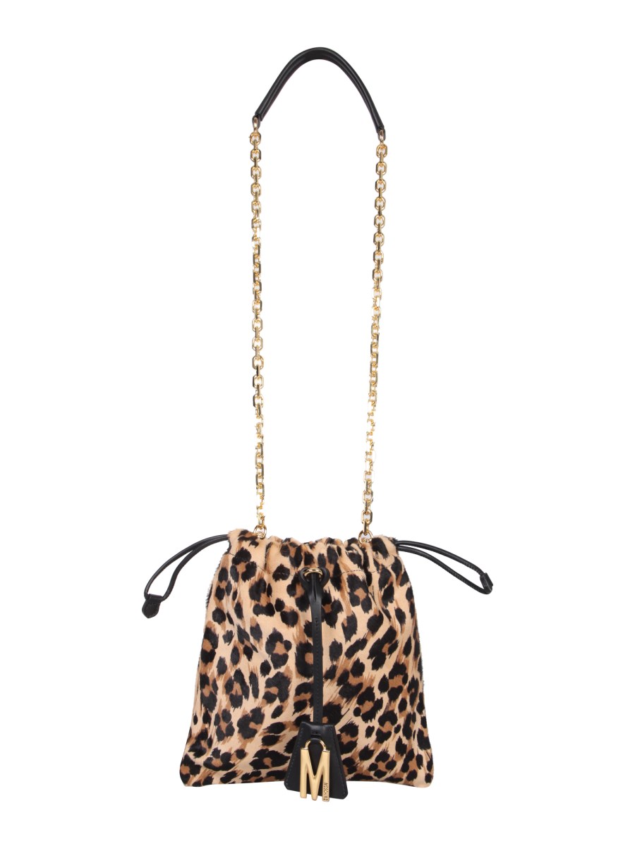 MOSCHINO LEOPARD HORSE BAG WITH DRAWSTRING Eleonora Bonucci