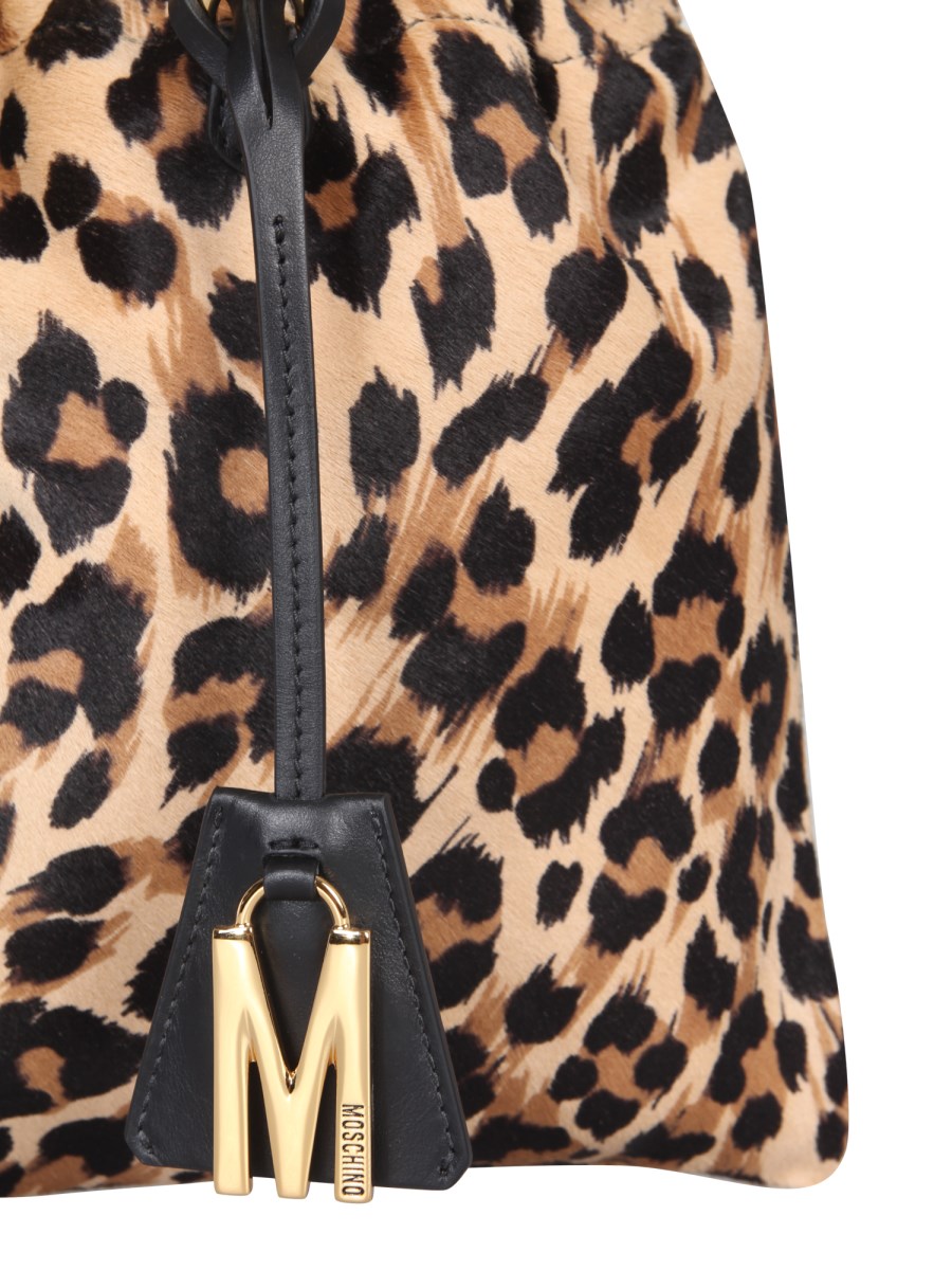 MOSCHINO LEOPARD HORSE BAG WITH DRAWSTRING Eleonora Bonucci