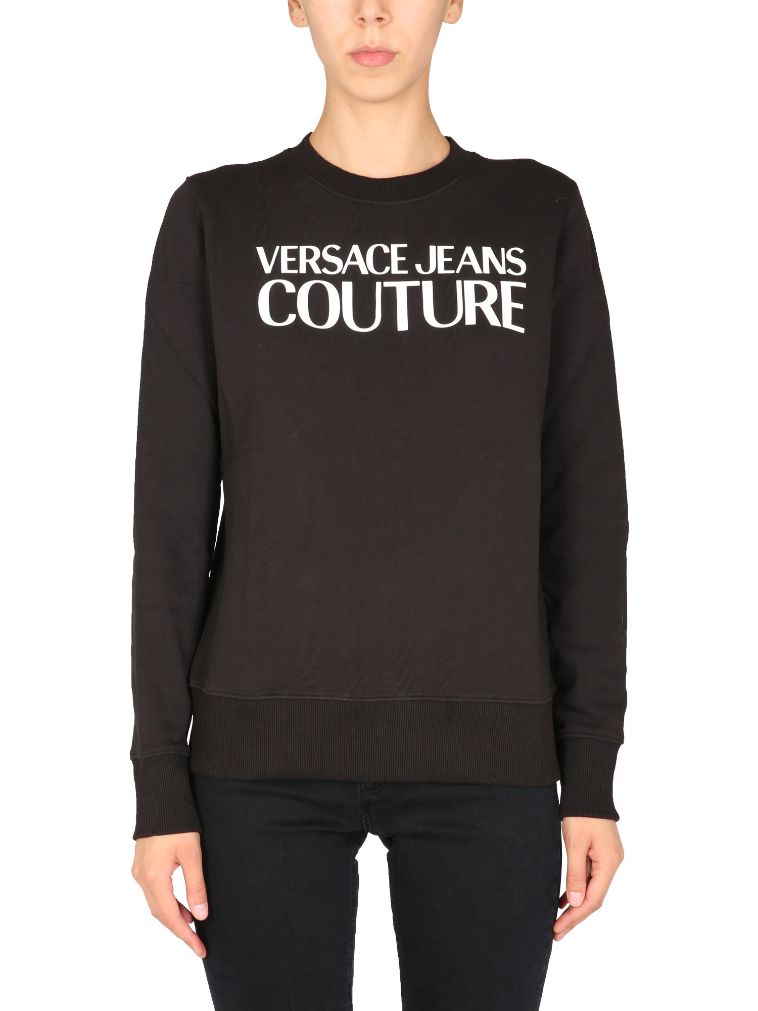 versace jeans couture sweatshirt with logo print