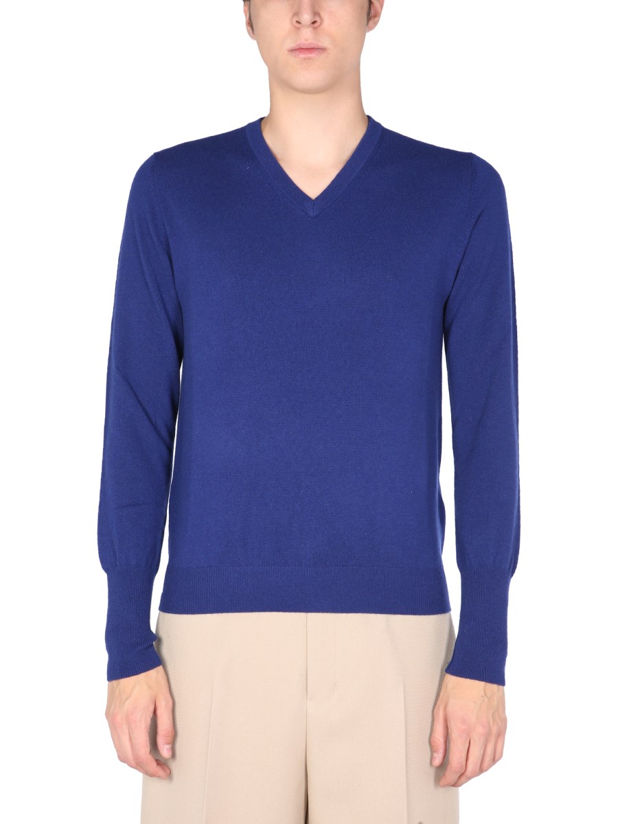 BALLANTYNE MAGLIA IN CASHMERE A SCOLLO A V