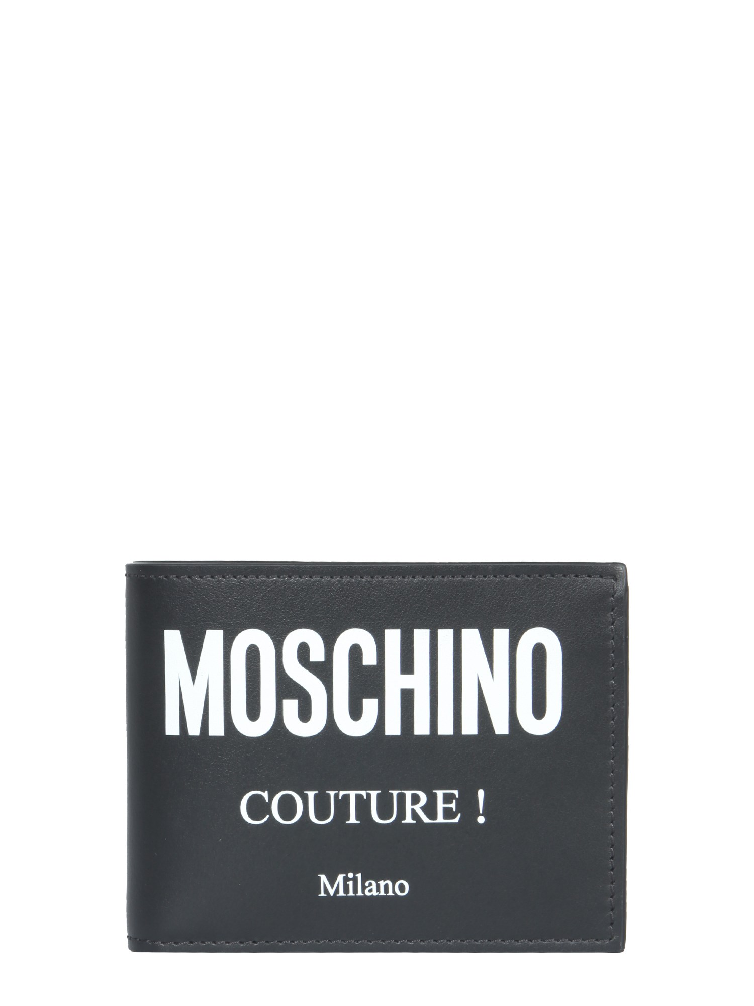 moschino bifold wallet with logo