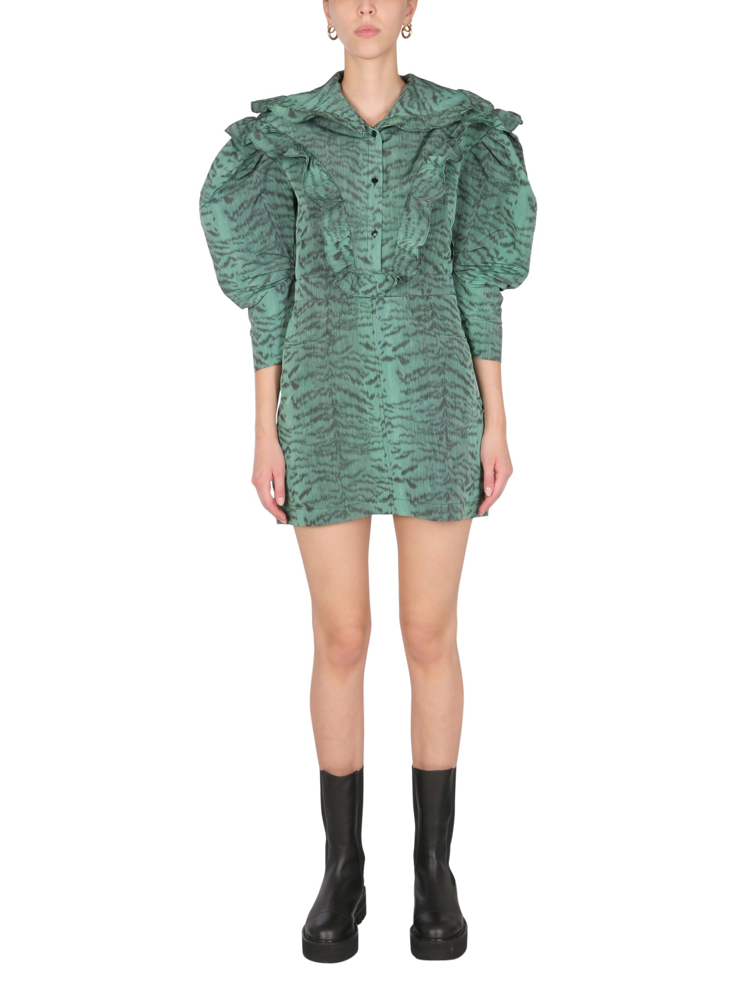 philosophy di lorenzo serafini mini dress with ruches