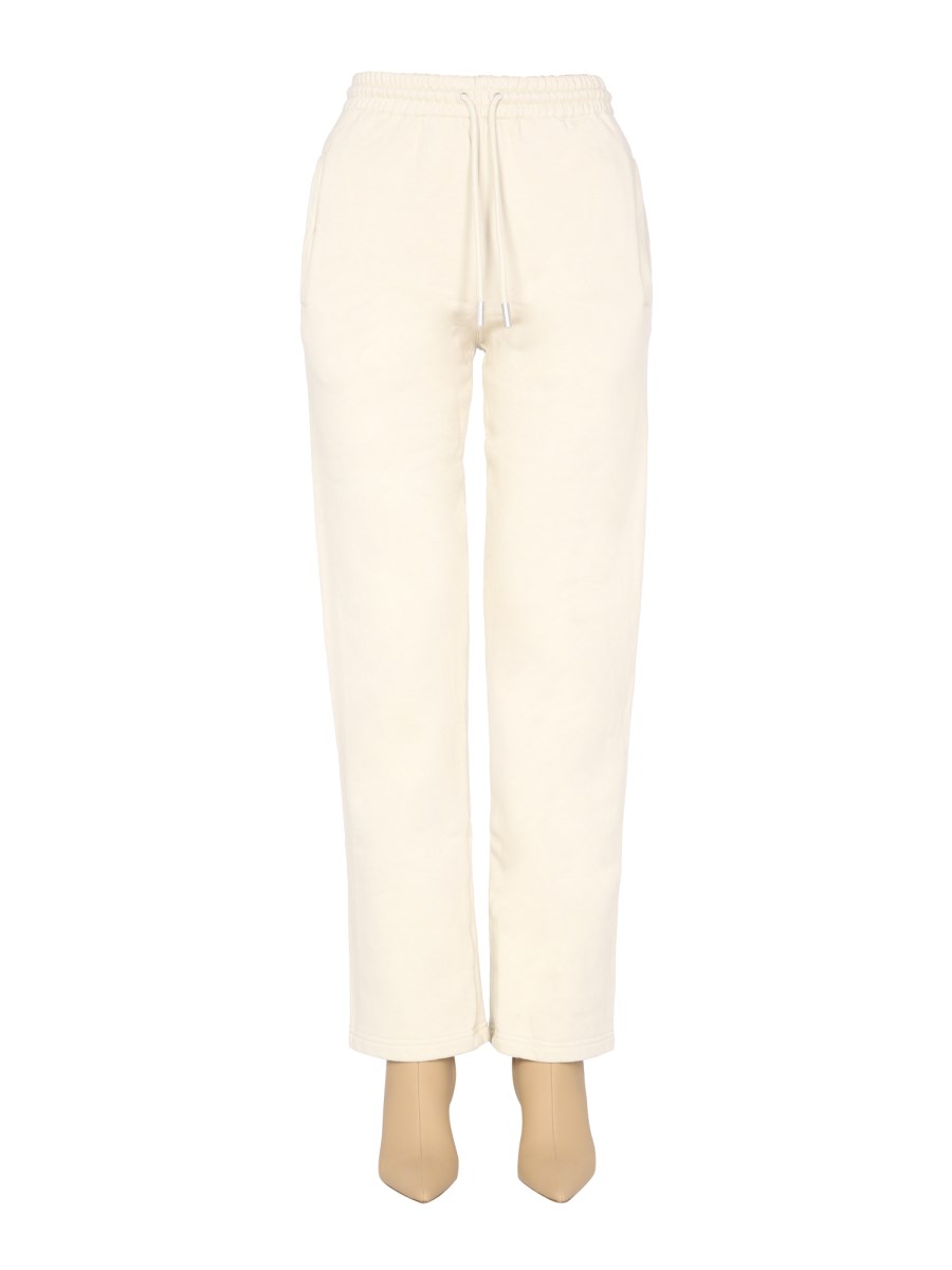 OFF-WHITE PANTALONE JOGGING "RUBBER ARROW" IN COTONE CON STAMPA LATERALE