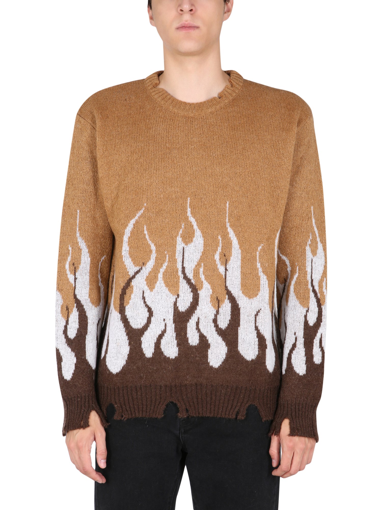 vision of super "double flame" sweater
