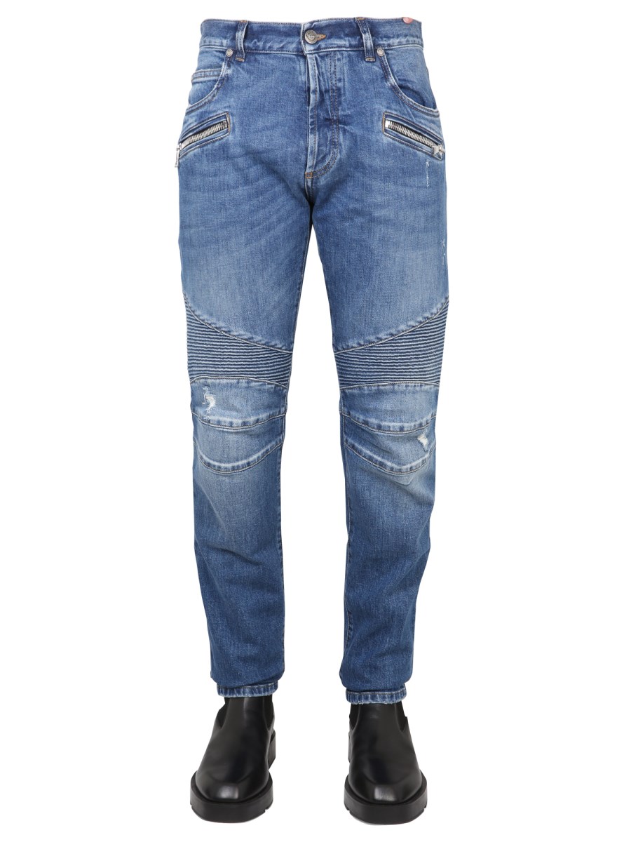 BALMAIN COTTON DENIM JEAN Eleonora Bonucci