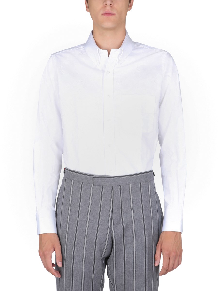 THOM BROWNE CAMICIA "MR THOM" IN MISTO VISCOSA