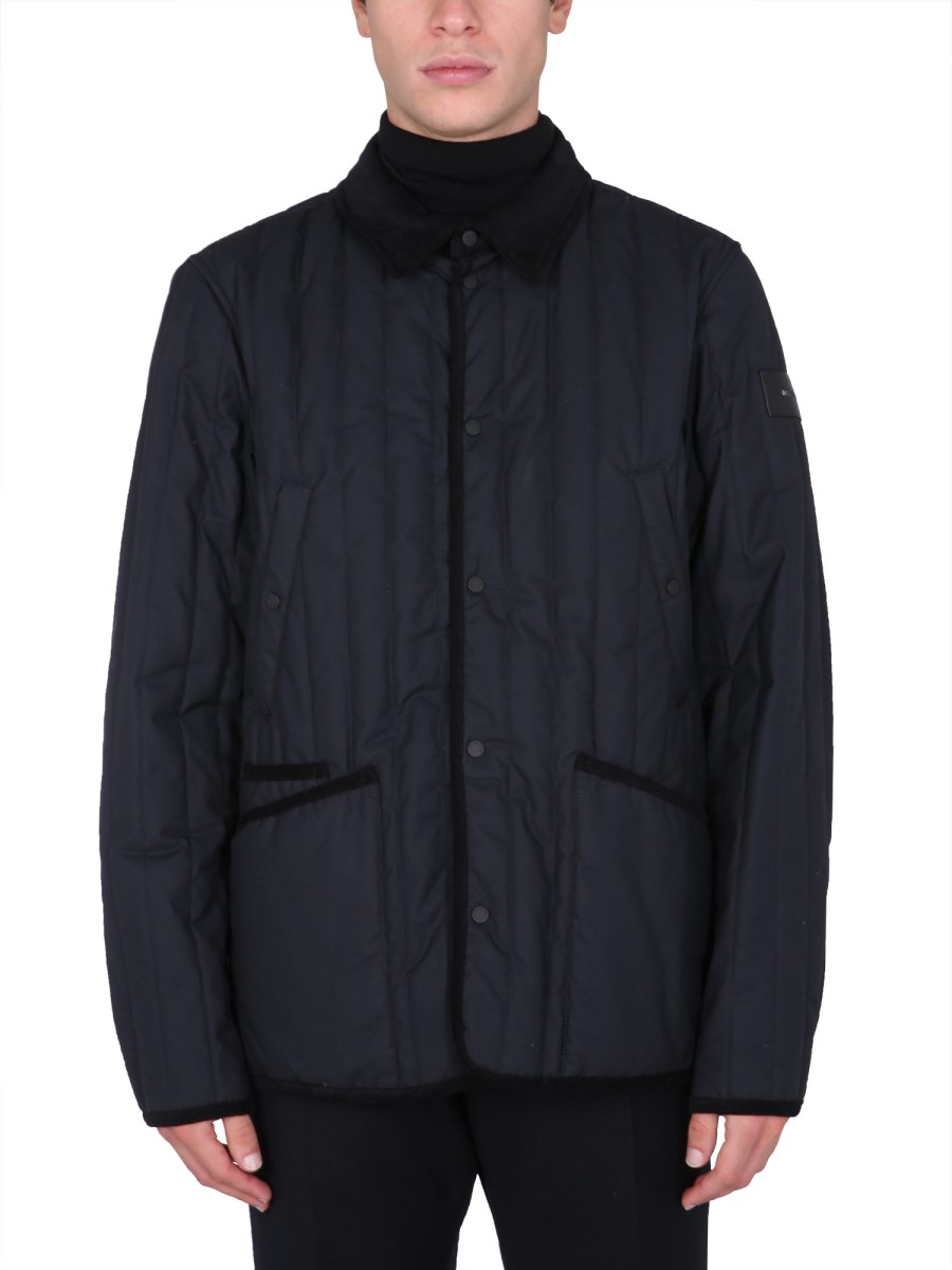 WOOLRICH GIACCA CAMICIA "BARRIER" IN COTONE CERATO