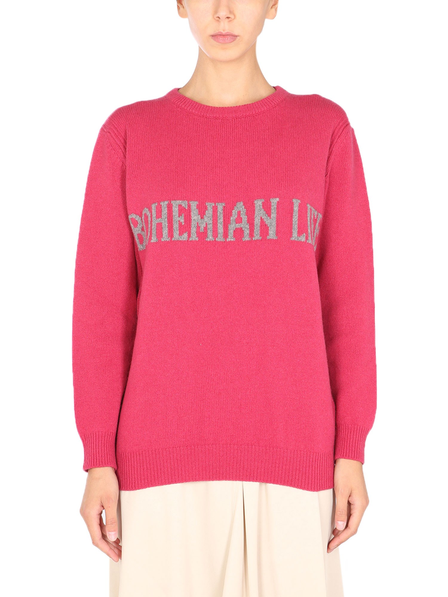 alberta ferretti crew neck sweater