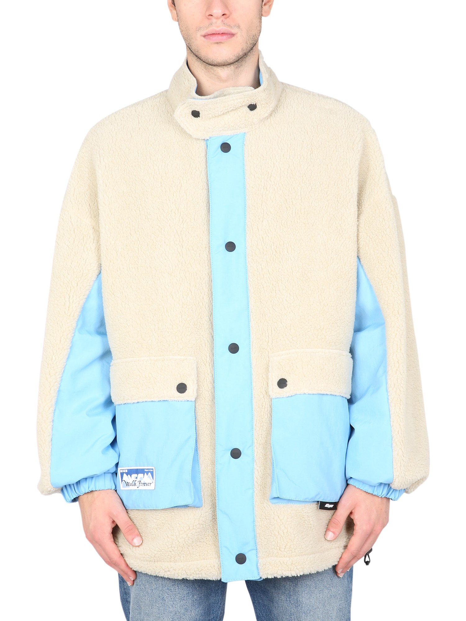 msgm reversible sherpa jacket
