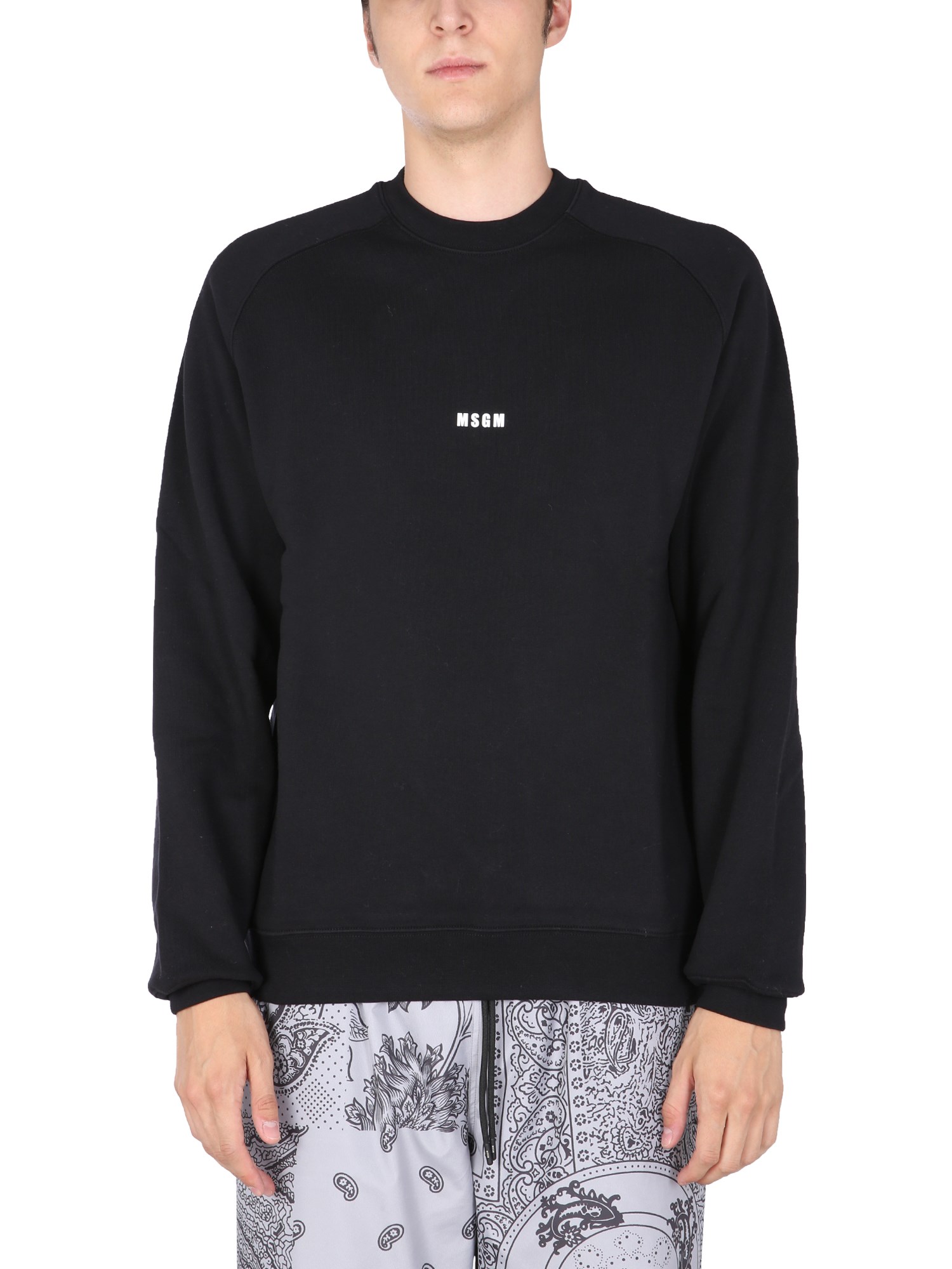 msgm crew neck sweatshirt with logo