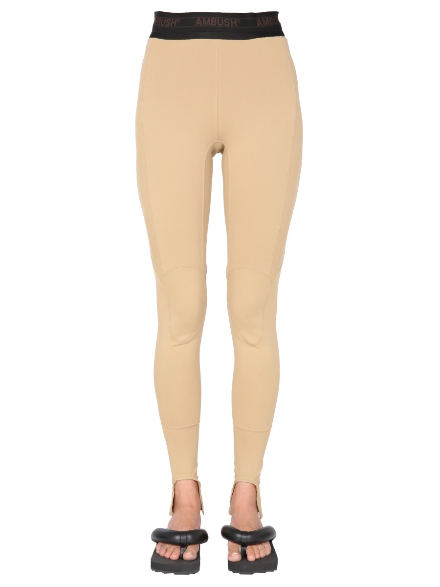 AMBUSH LEGGINGS "SCUBA" IN NYLON CON BANDA LOGATA