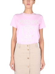 MOSCHINO - T-SHIRT PEARLS DOUBLE QUESTION MARK