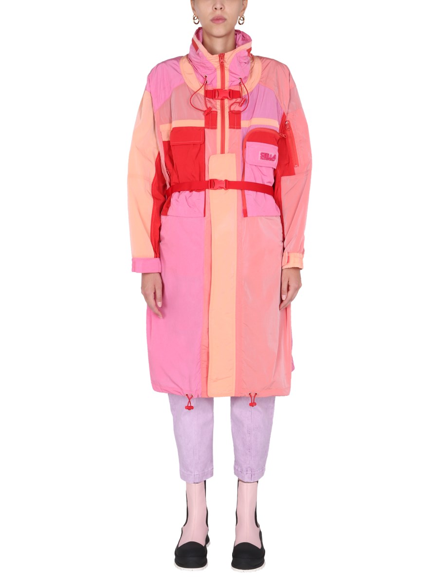 STELLA McCARTNEY PARKA "MAIA" IN NYLON CON PANNELLO MULTICOLOR