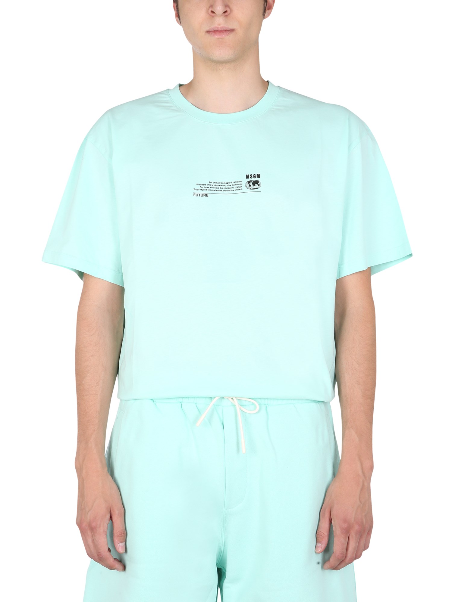 msgm fantastic green t-shirt