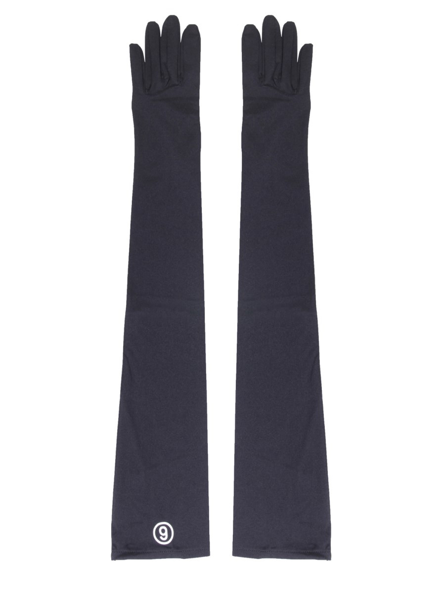 MM6 ロンググローブ MM6 MAISON MARGIELA - LONG GLOVES WITH LOGO PRINT - Eleonora