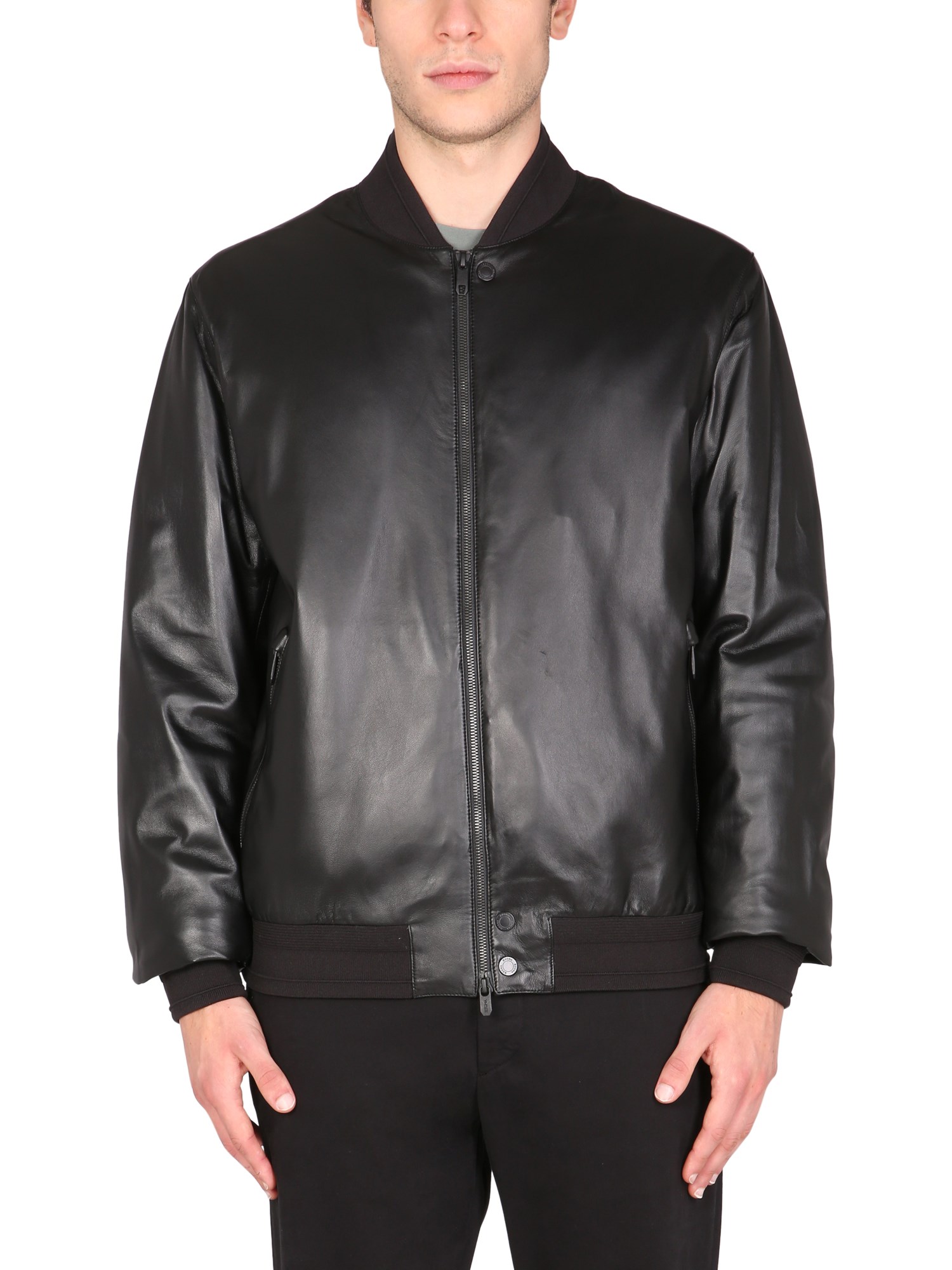 z zegna leather bomber