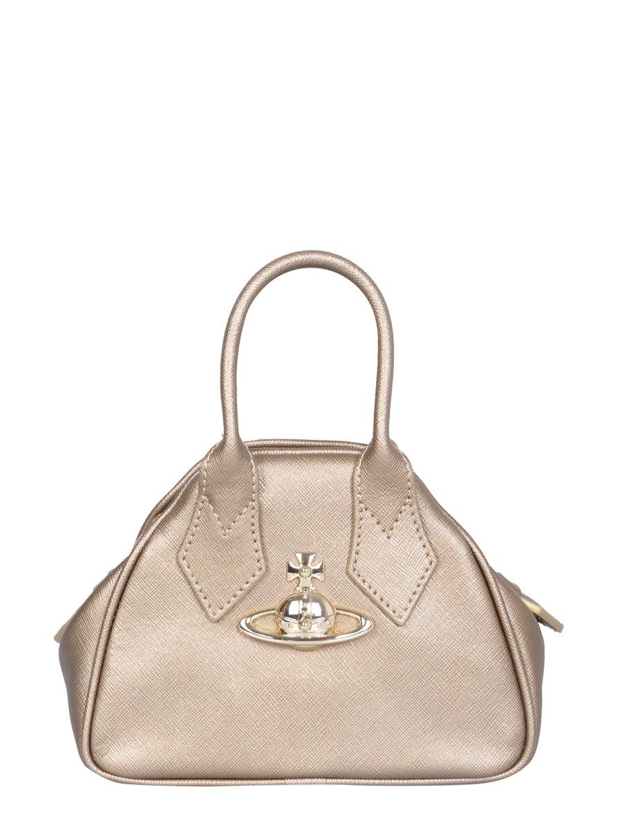 VIVIENNE WESTWOOD MINI VICTORIA YASMINE SAFFIANO LEATHER BAG