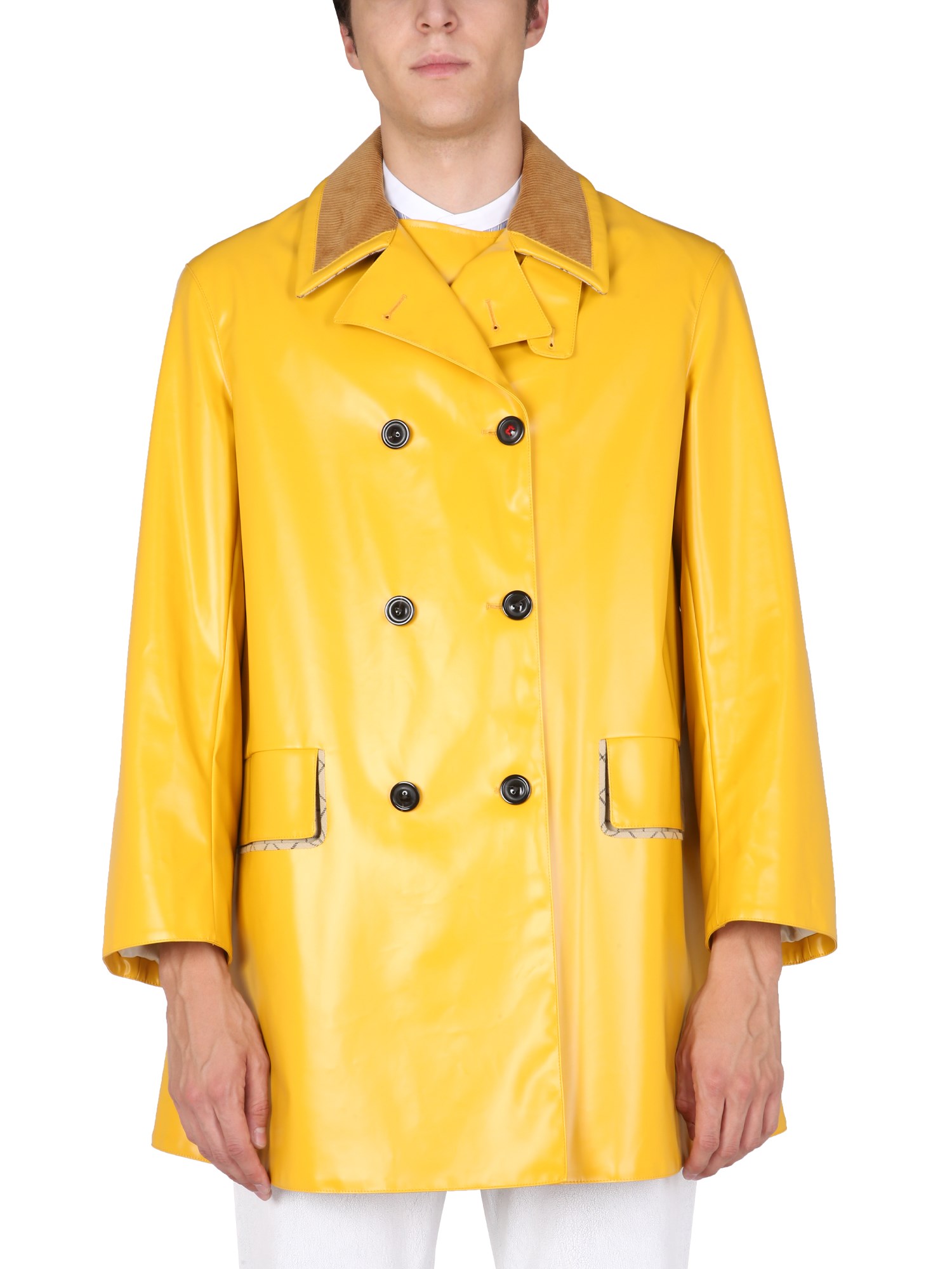 maison margiela coated canvas coat