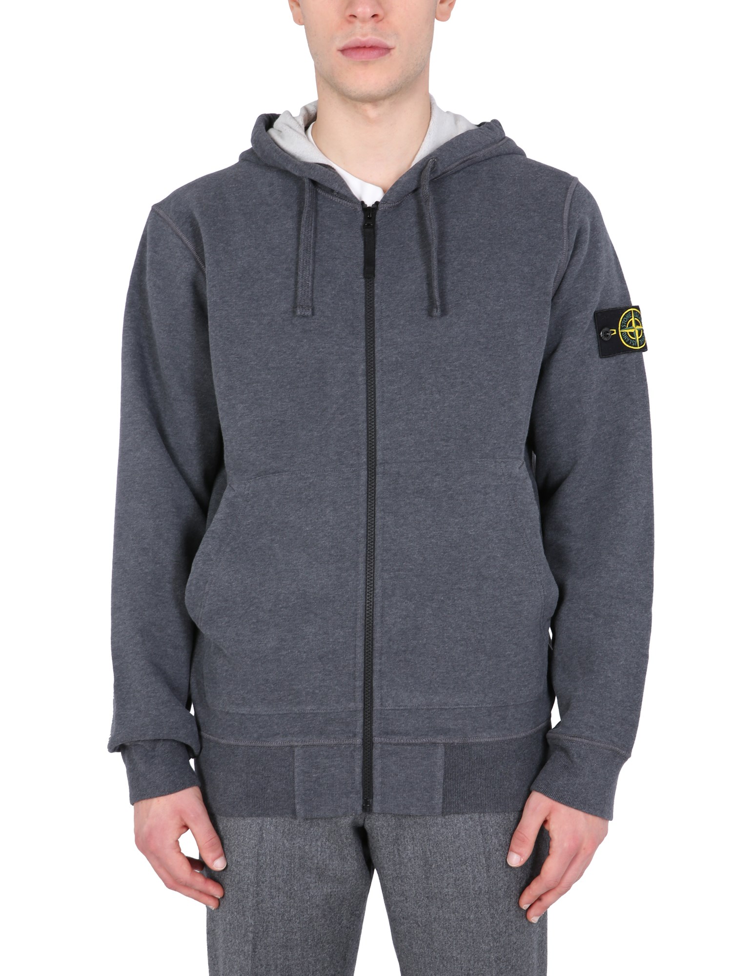 stone island sweatshirt with logo patch