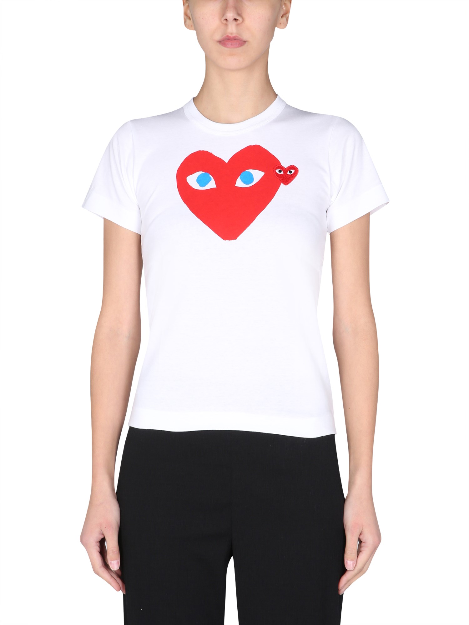 comme des garcons play t-shirt con stampa logo