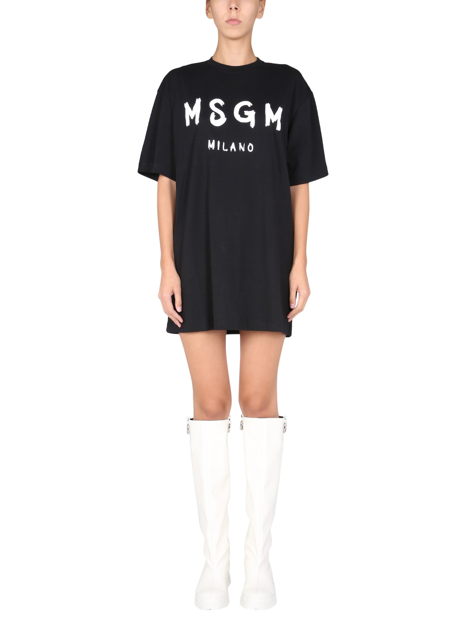msgm dress with brushed logo