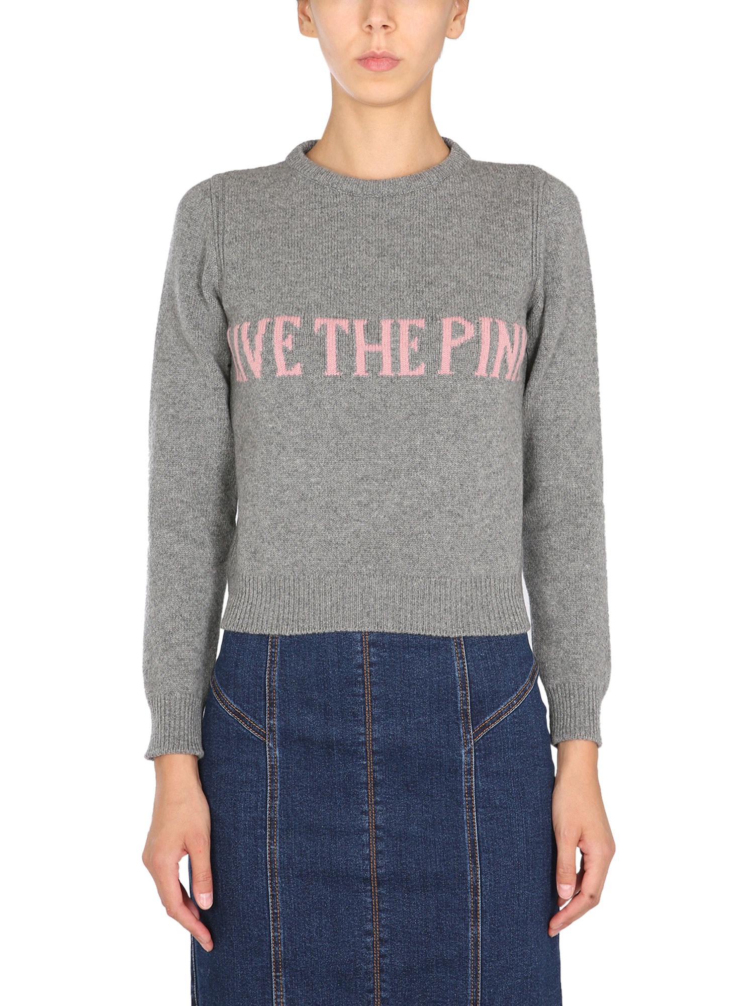alberta ferretti crew neck sweater