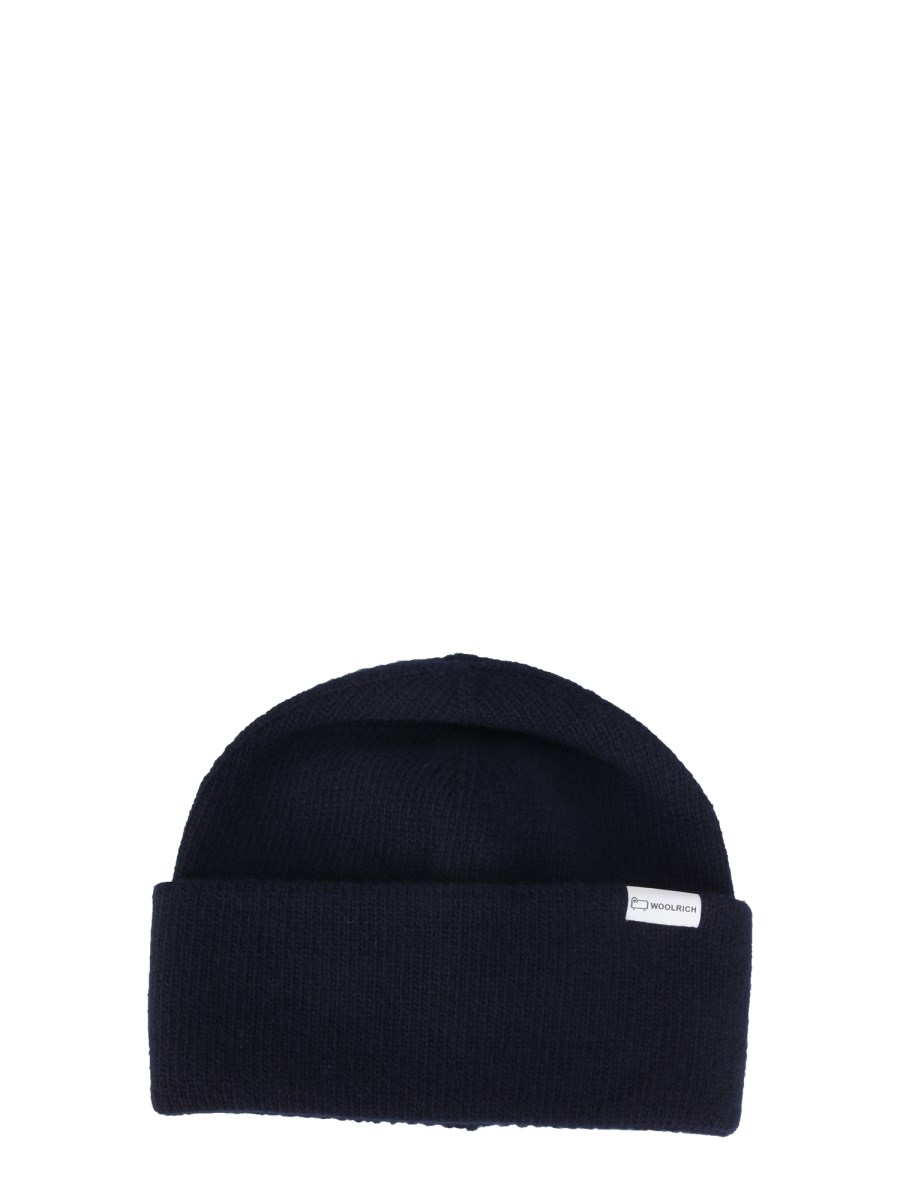 WOOLRICH CAPPELLO IN LANA E CASHMERE CON LOGO