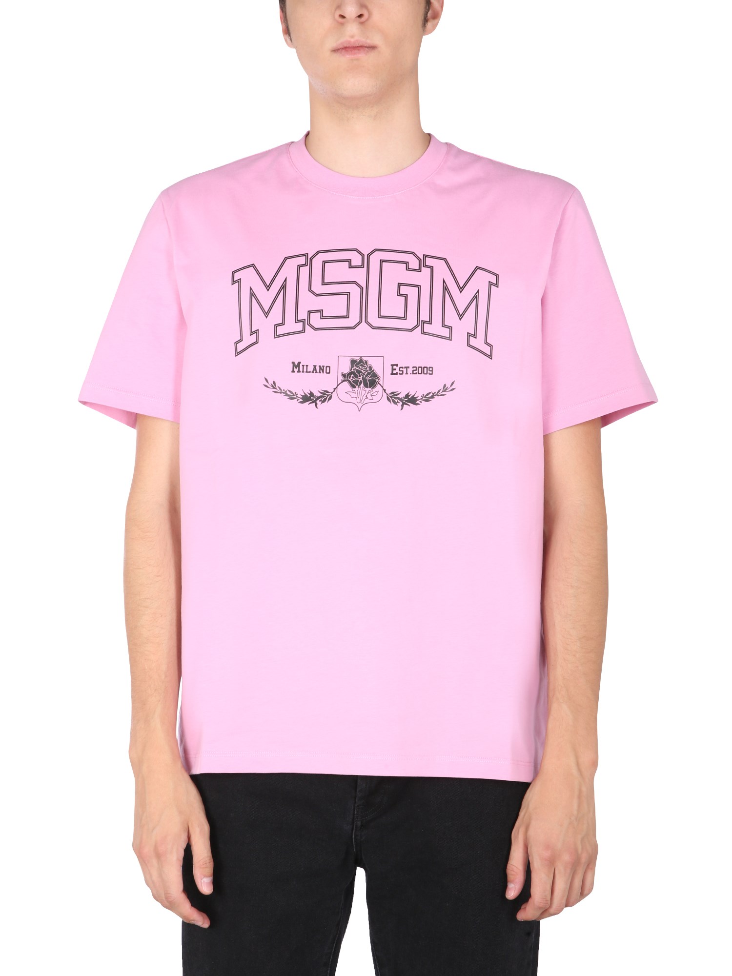 msgm t-shirt with collage logo