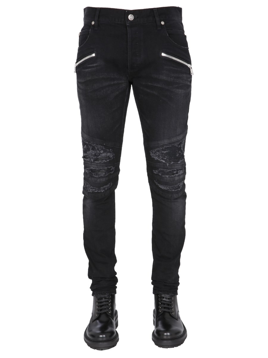 Balmain jeans discount ripped black