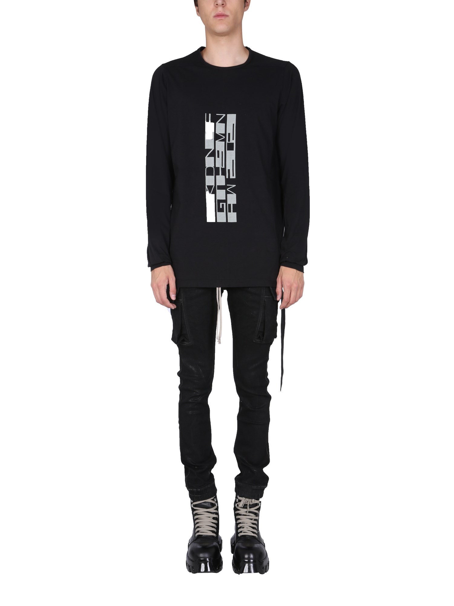 rick owens drkshdw t-shirt with logo print