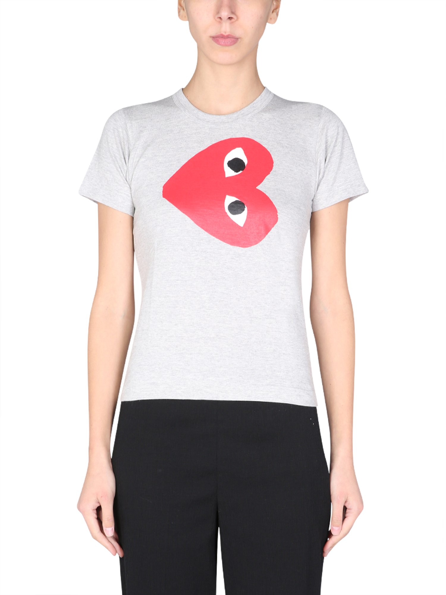 comme des garcons play t-shirt con stampa logo