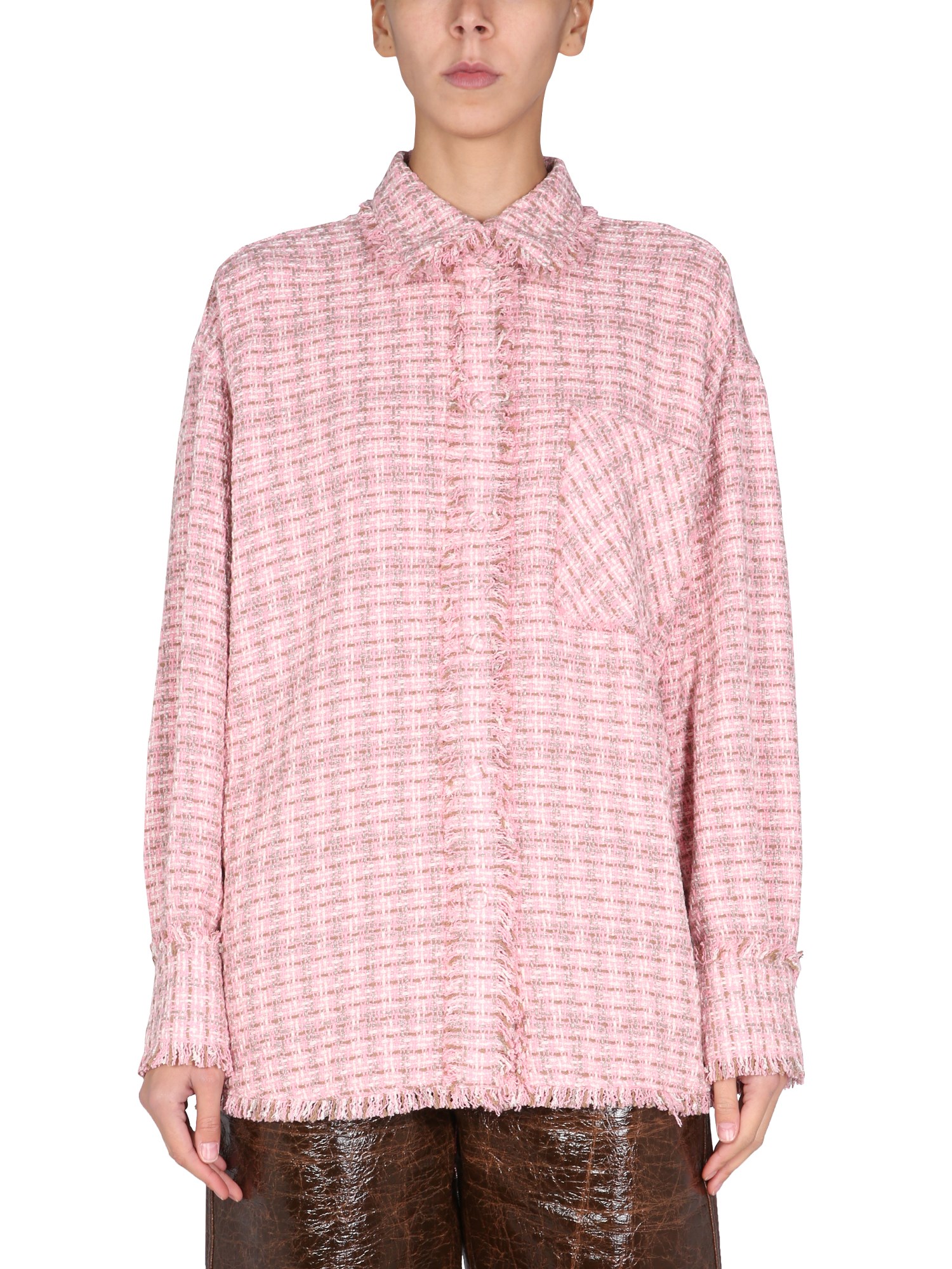 msgm oversize fit shirt