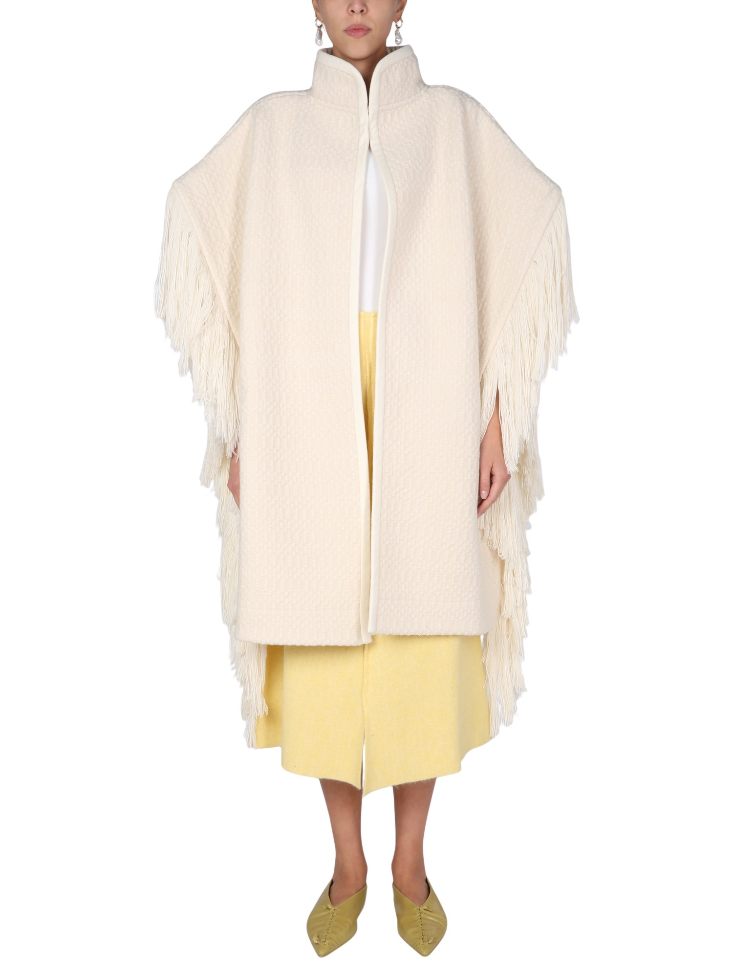 jil sander jacquard cape