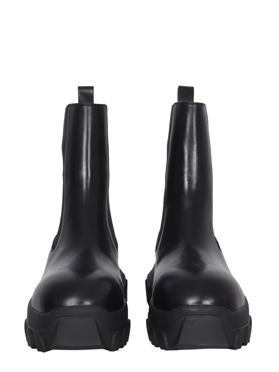 RICK OWENS - BEATLE BOZO TRACTOR LEATHER BOOTS - Eleonora Bonucci