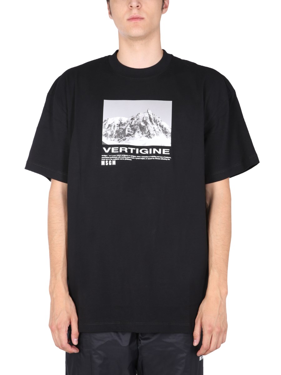 T-SHIRT CON STAMPA VERTIGINE