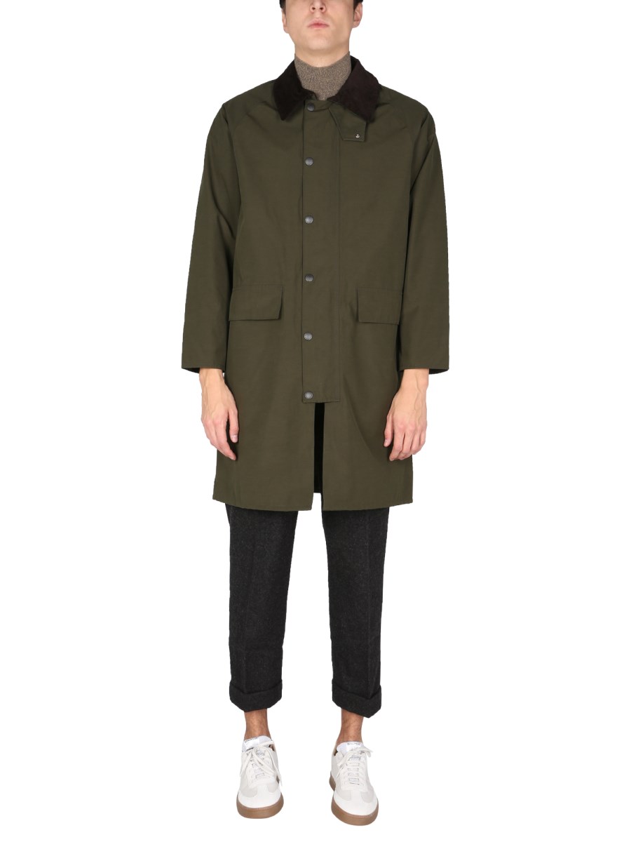 Barbour mens burghley waxed hot sale coat