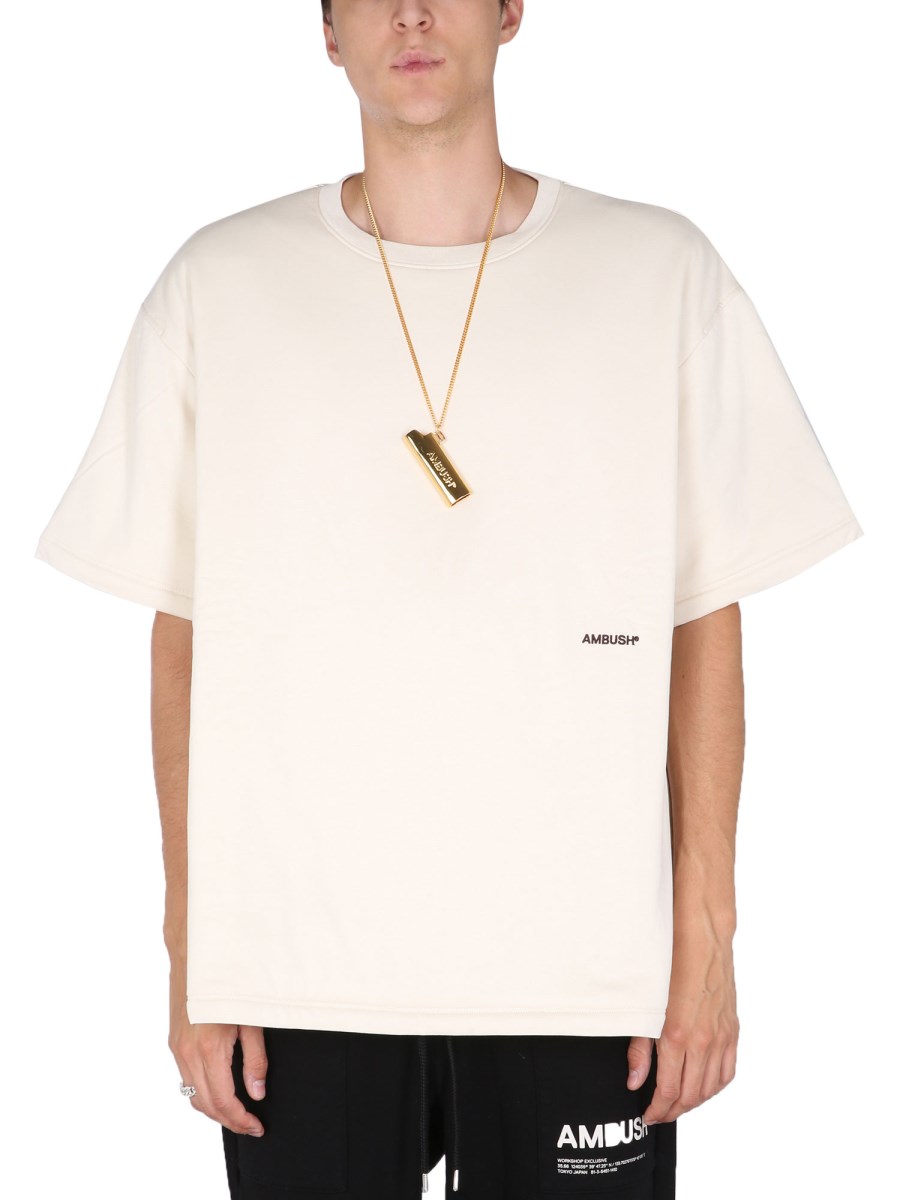 T-SHIRT IMBOTTITA CON RICAMO LOGO