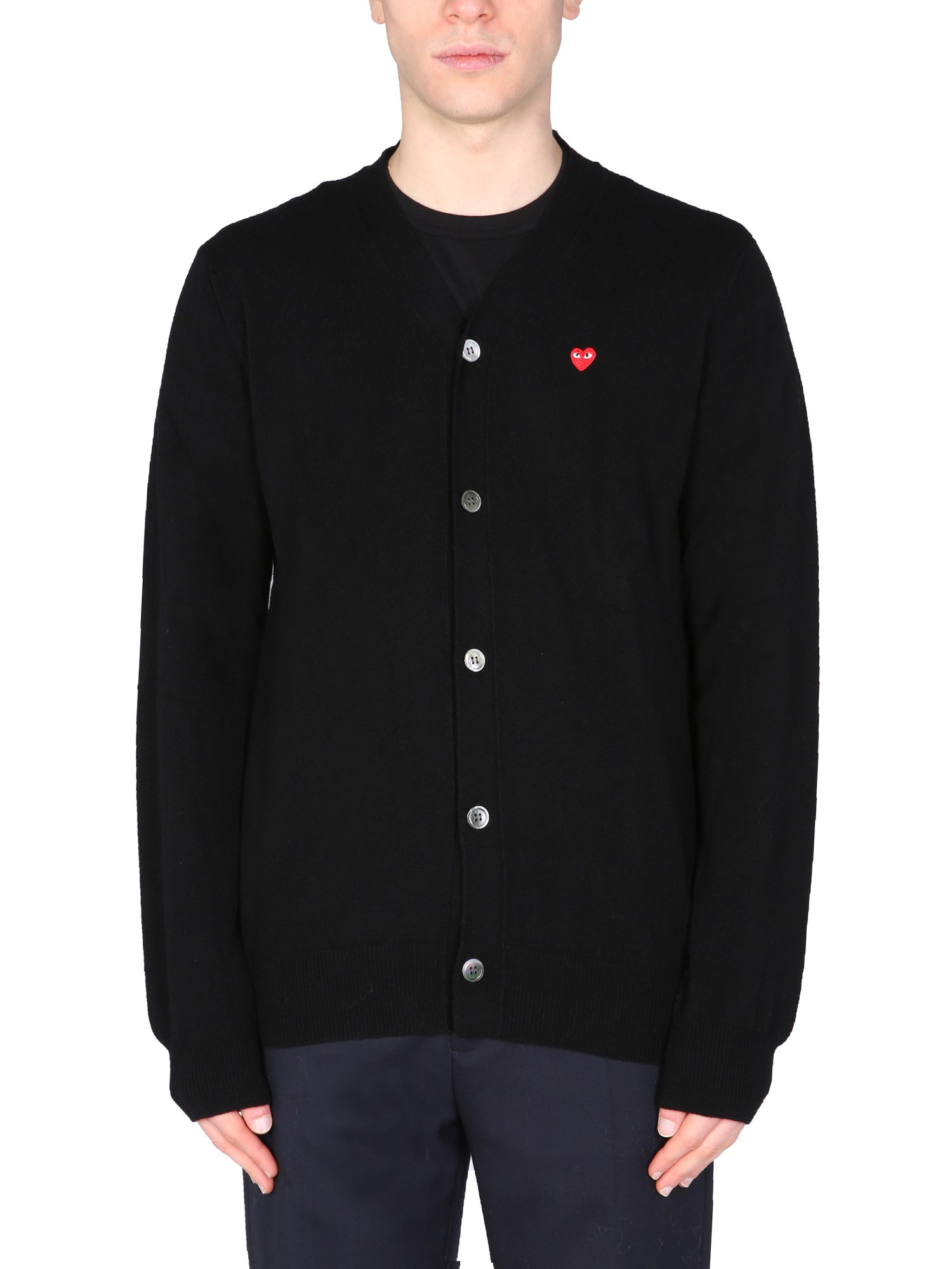 comme des garcons play maglia con patch logo