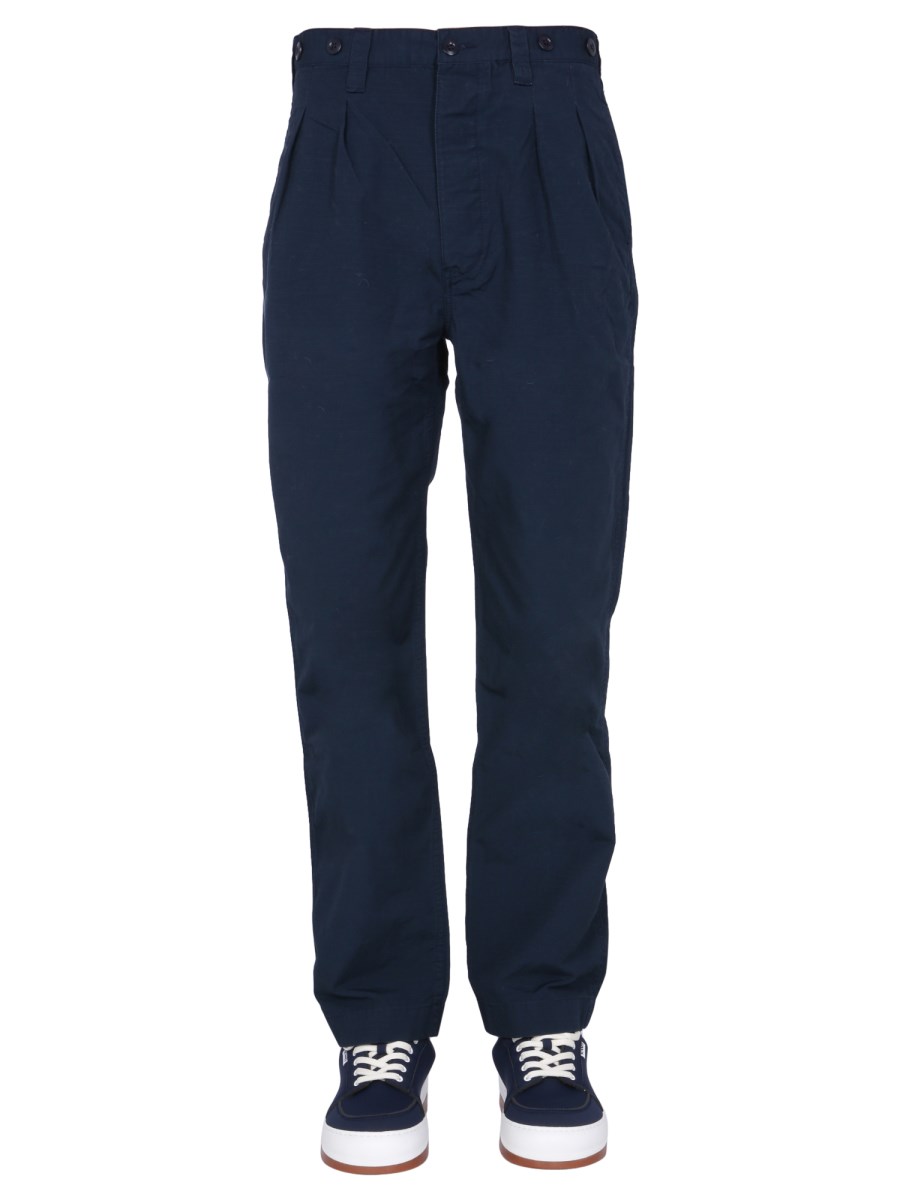 NIGEL CABOURN PANTALONE OVERSIZE FIT IN COTONE