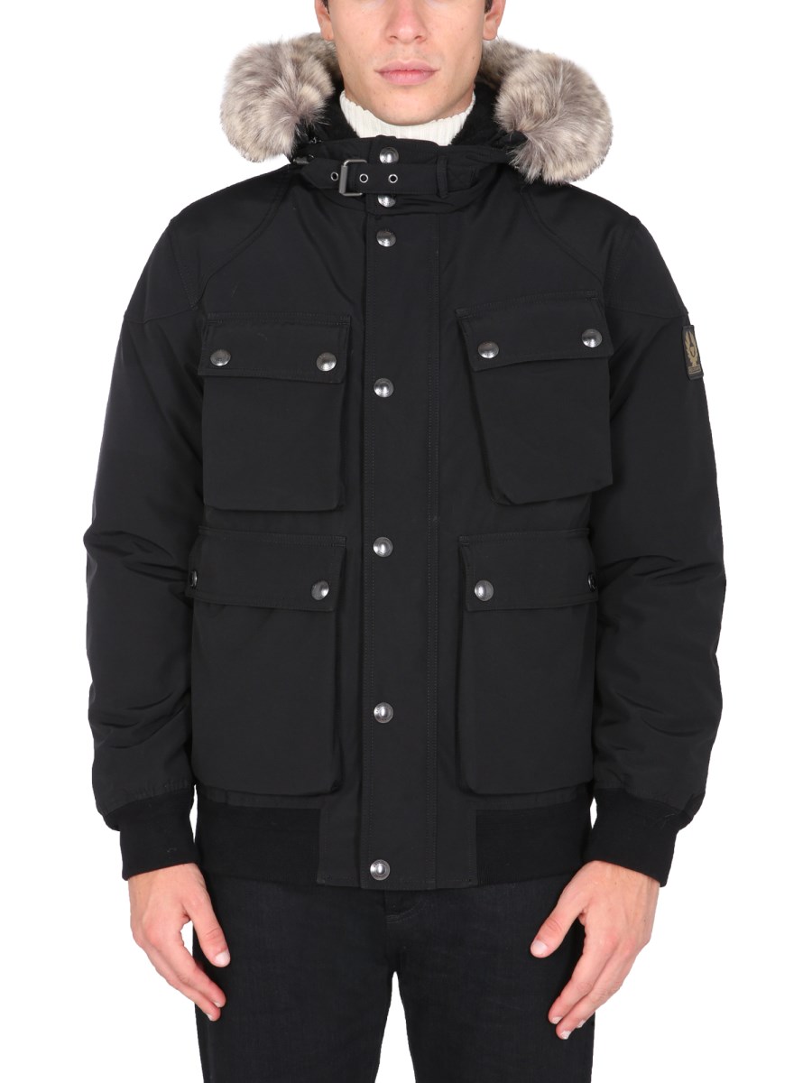 BELSTAFF PEAK FUR HOODED JACKET Eleonora Bonucci