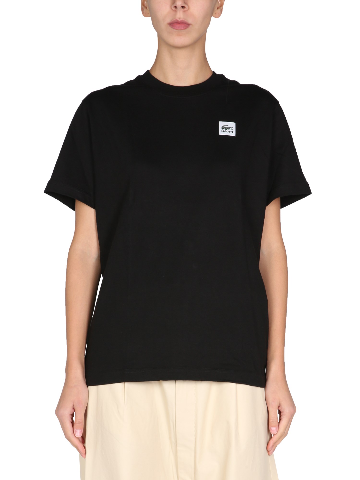 lacoste live t-shirt with logo patch